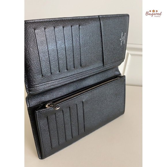 Authentic Louis Vuitton Damier Graphite Coated Canvas Leather Brazza Wallet 2014 - Picture 10 of 14